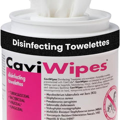 CaviWipes Surface Disinfectant Premoistened Alcohol Based Manual Pull Wipe 160 Count Canister Alcohol Scent NonSterile | 12EA/Case