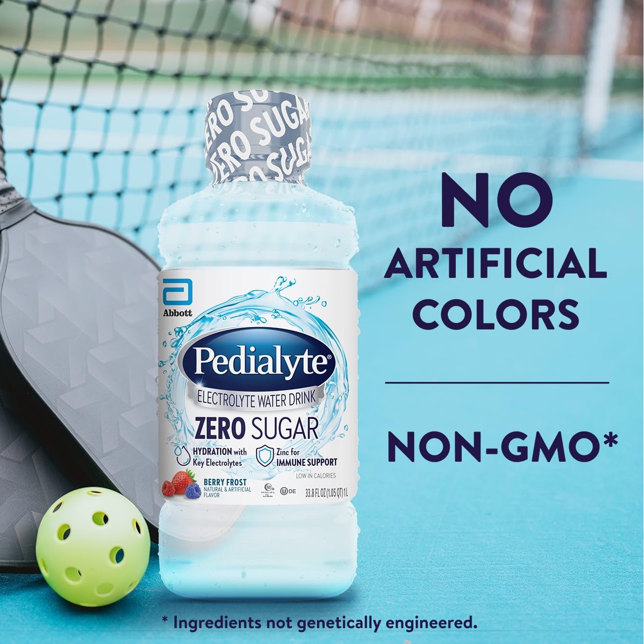 Oral Electrolyte Solution Pedialyte Zero Sugar Berry Frost Flavor 33.8 oz. Electrolyte,Packaging Type- Each