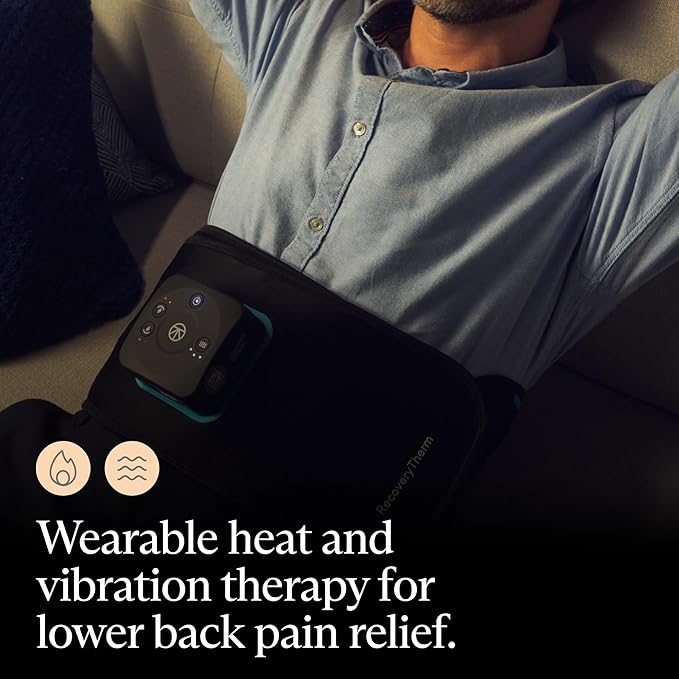 Heat Therapy Garment RecoveryTherm Hot Vibration Back & Core Back One Size Fits Most Fabric Reusable, Packaging Type- Each