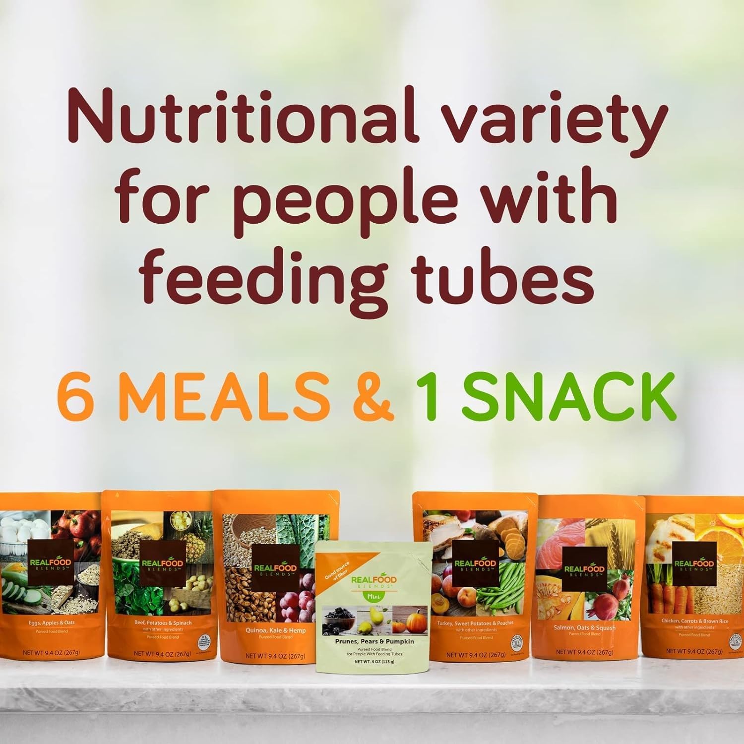 Tube Feeding Formula Real Food Blends Beef / Potatoes / Spinach Flavor Liquid 9.4 oz. Pouch