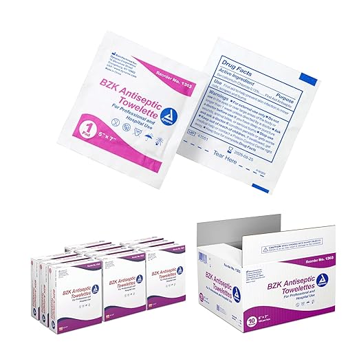 Antiseptic Skin Towelette Dynarex Individual Packet Scented 100 Count, Packaging Type- Box