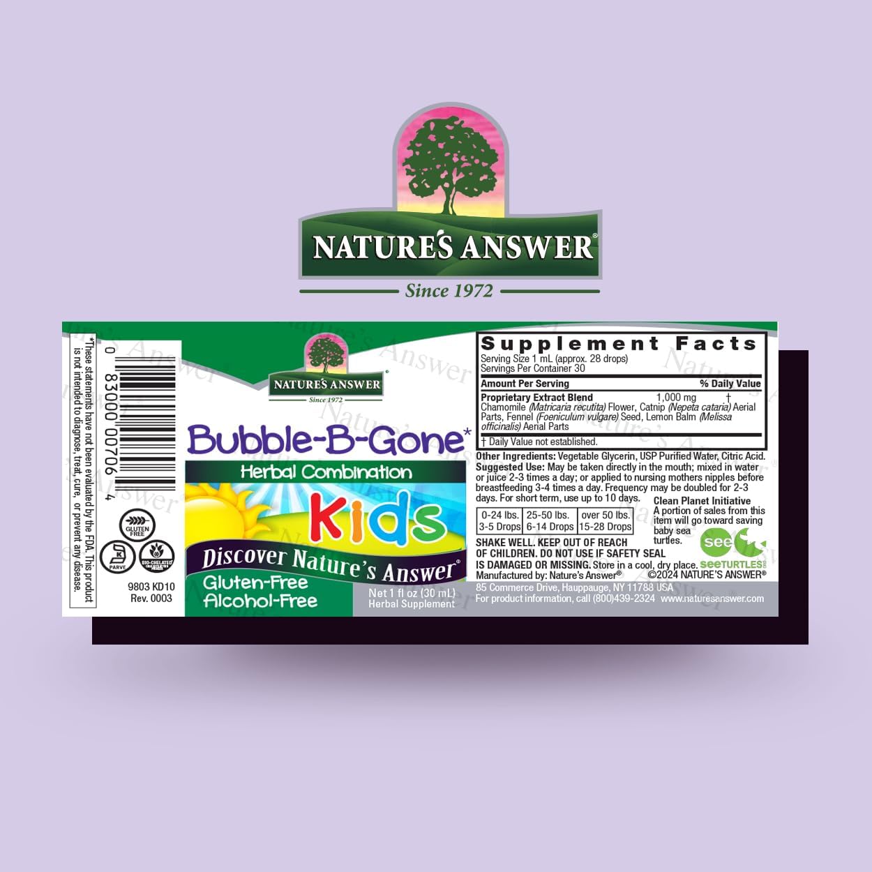 Nature's Answer - Bubble-b-gone - 1 Fl Oz