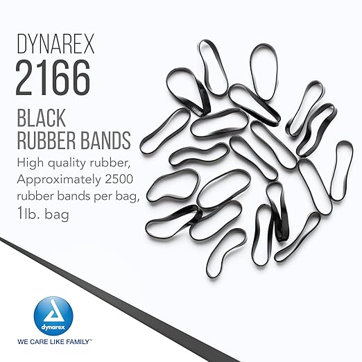 Dynarex Black Rubber Bands