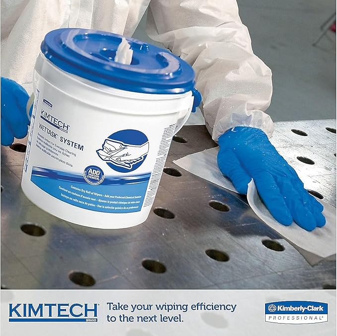 Toallita húmeda Kimtech Prep Wettask blanca no estéril, de 30 x 31,5 cm, desechable, tipo de embalaje: caja
