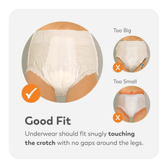 unisex adult absorbent underwear tranquility premium overnight pull on with tear away seams large disposable heavy absorbency packaging type case