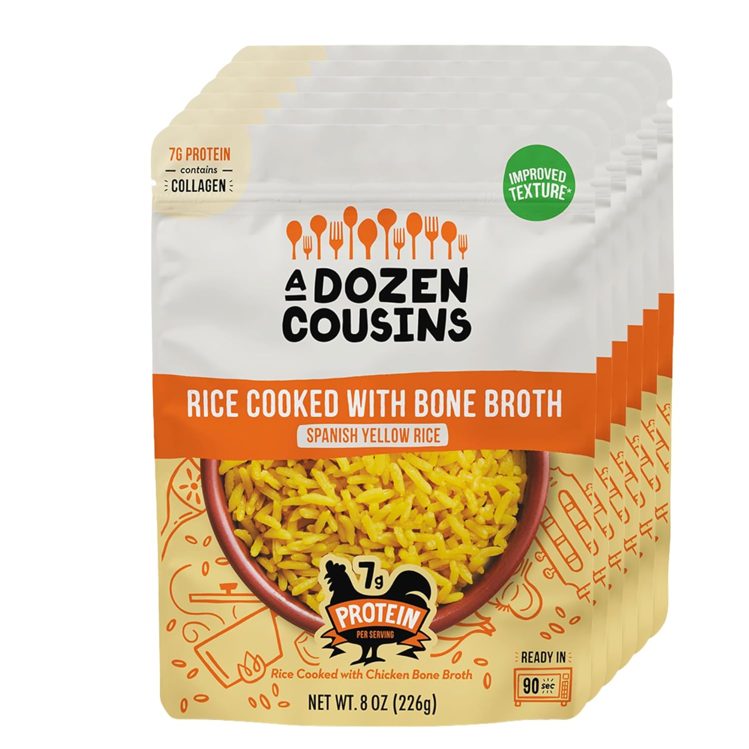 A Dozen Cousins - Rice Spanish Yellow Rte - Case Of 6-8 Oz