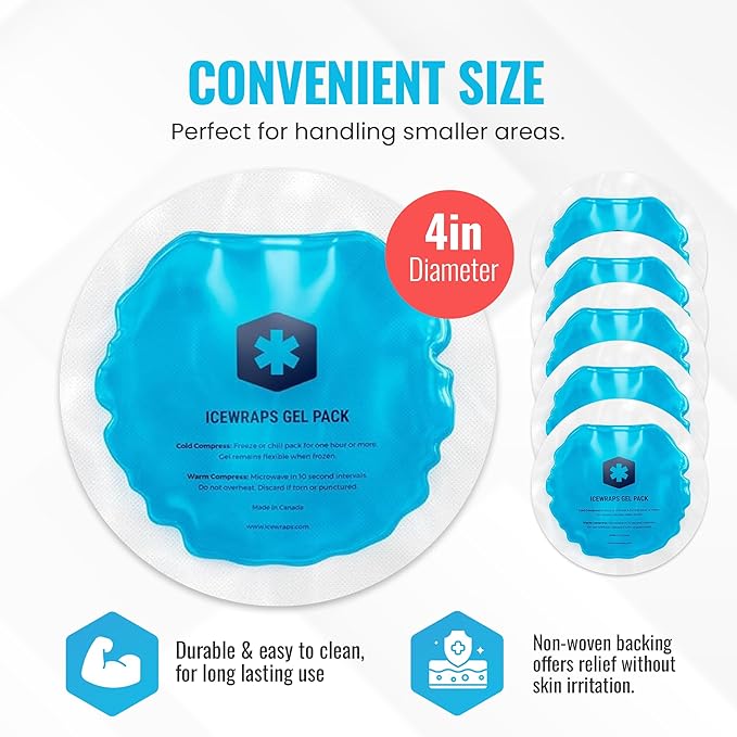 Cold Pack Medico General Purpose 4 Inch Diameter Fabric / Plastic / Gel Reusable, Packaging Type- Case