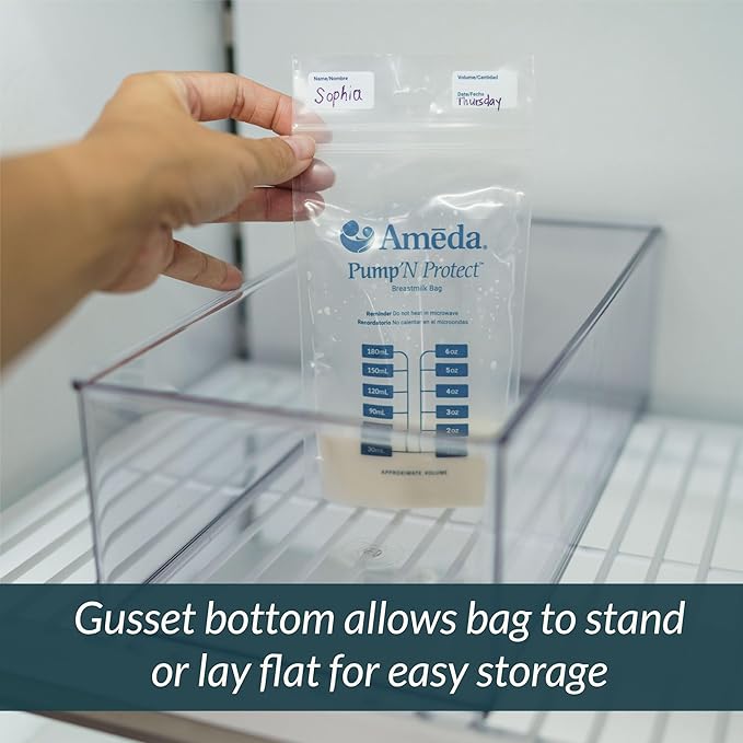 Breast Milk Storage Bag Ameda Pump 'N Protect 6 oz. Plastic,Packaging Type- Each