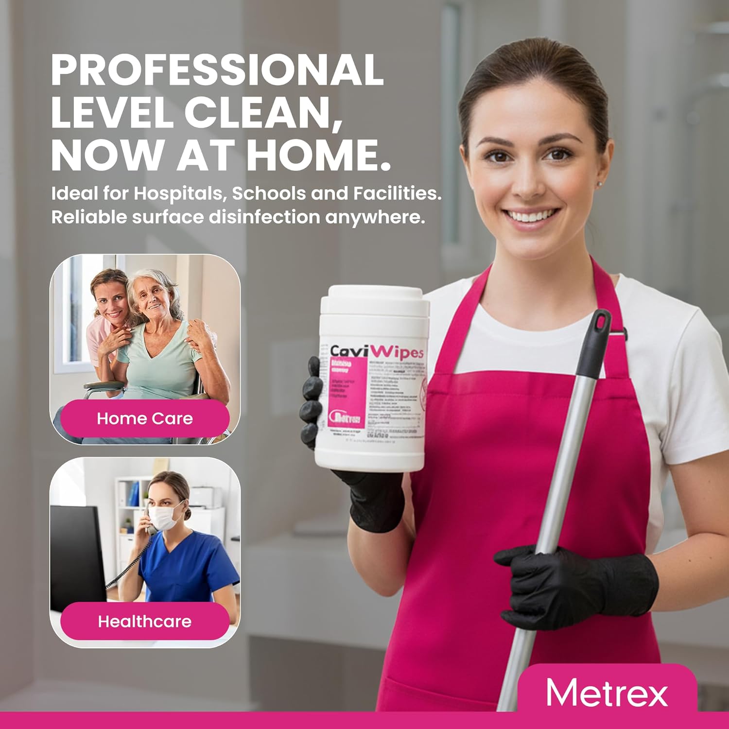 CaviWipes Surface Disinfectant Premoistened Alcohol Based Manual Pull Wipe 160 Count Canister Alcohol Scent NonSterile, Packaging Type- Case