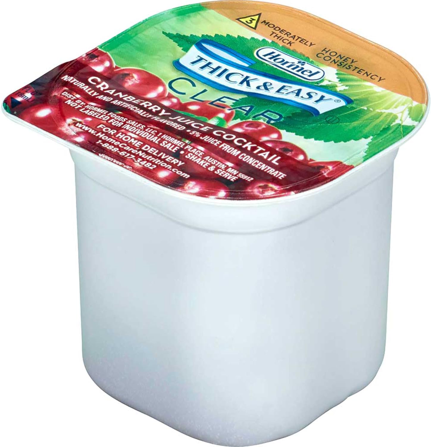 Thickened Beverage Thick & Easy 4 oz. Portion Cup Cranberry Juice Cocktail Flavor Liquid IDDSI Level 3 Moderately Thick/Liquidized, Packaging Type- Case