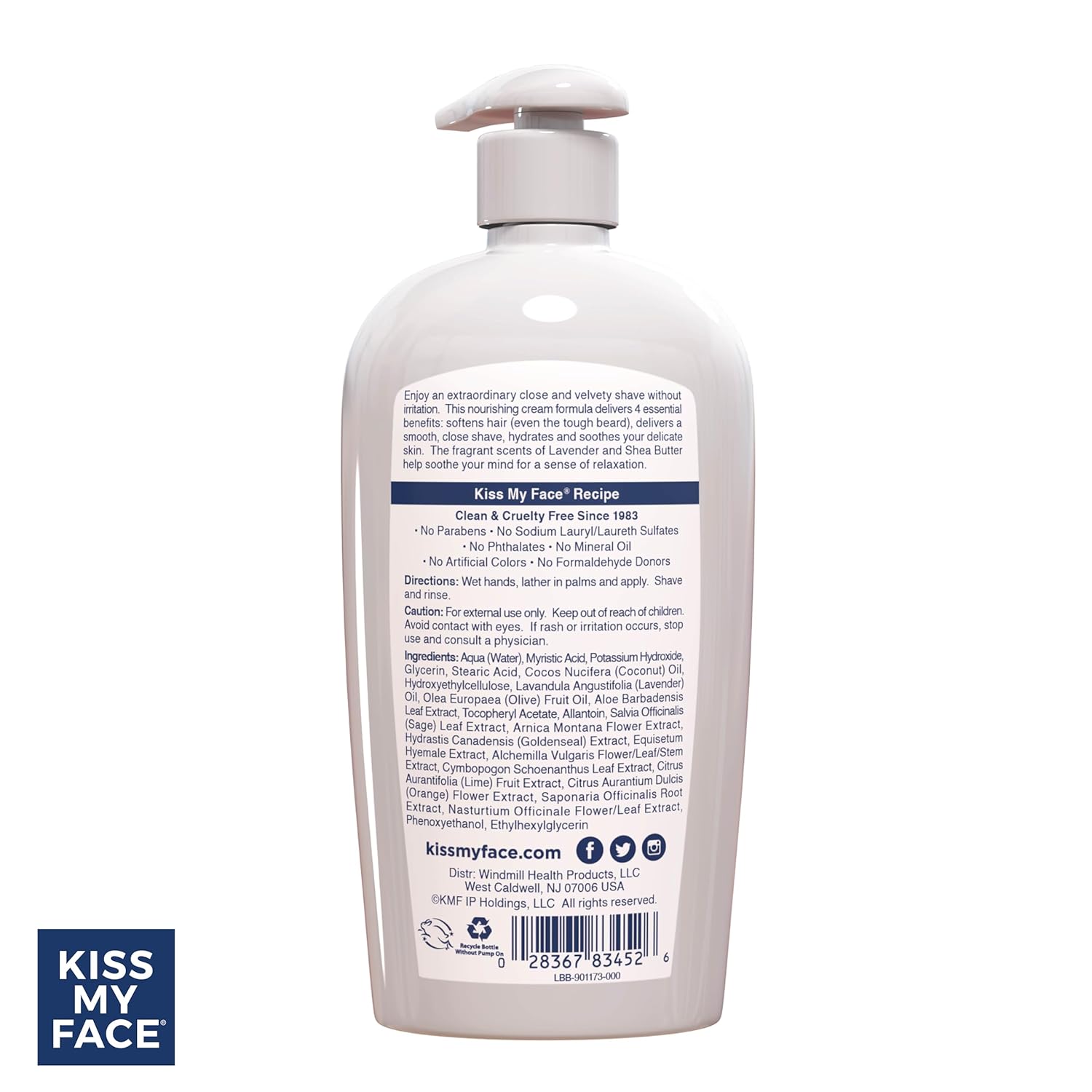Kiss My Face Moisture Shave Lavender Shea - 11 Fl Oz