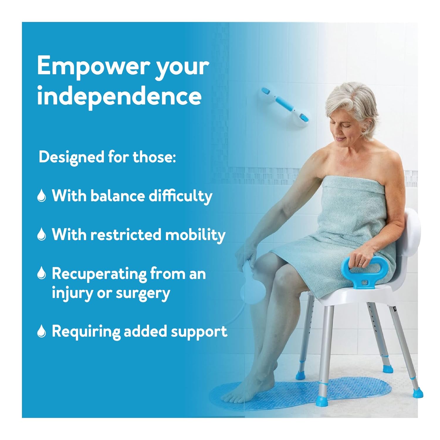 Carex E-Z Bath and Shower Seat with Handles