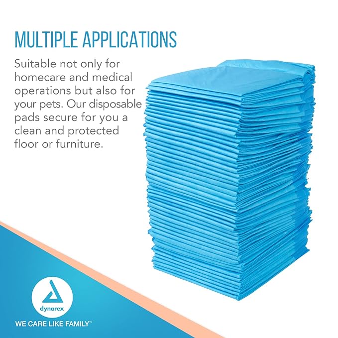 Disposable Underpad Dynarex 23 X 36 Inch Fluff Light Absorbency, Packaging Type- Case