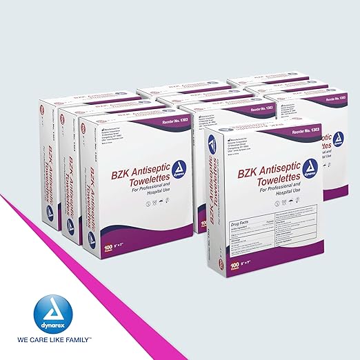 Antiseptic Skin Towelette Dynarex Individual Packet Scented 100 Count, Packaging Type- Box