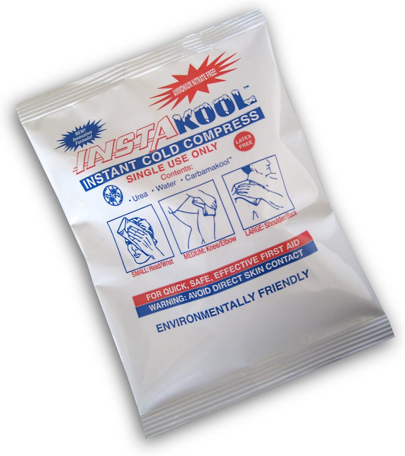 Instant Cold Pack InstaKool General Purpose Large 6 X 8-3/4 Inch Plastic / Urea / Water / CarbamaKool Disposable,Packaging Type- Each