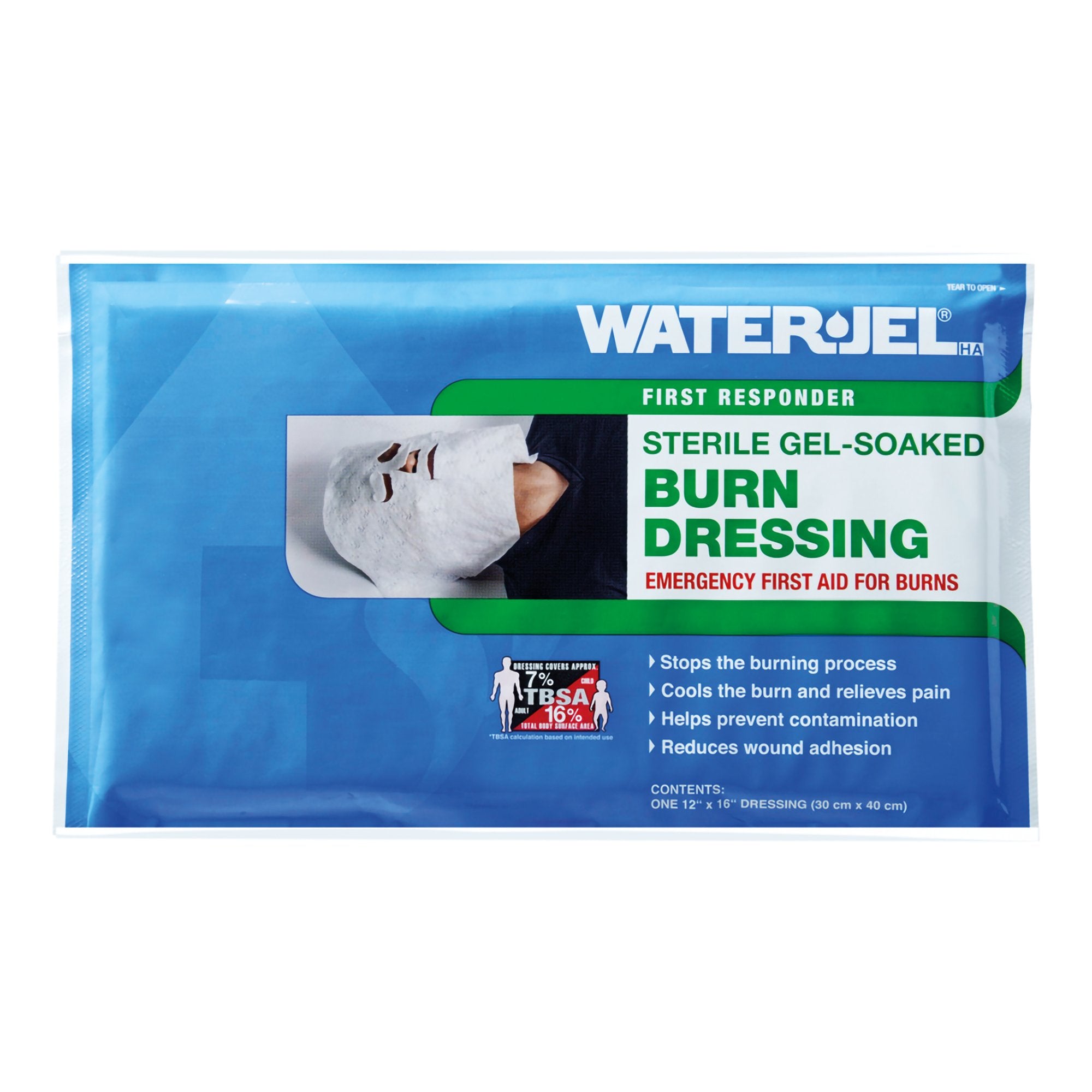 Hydrogel Burn Dressing Water-Jel First Responder Sheet 12 X 16 Inch Sterile