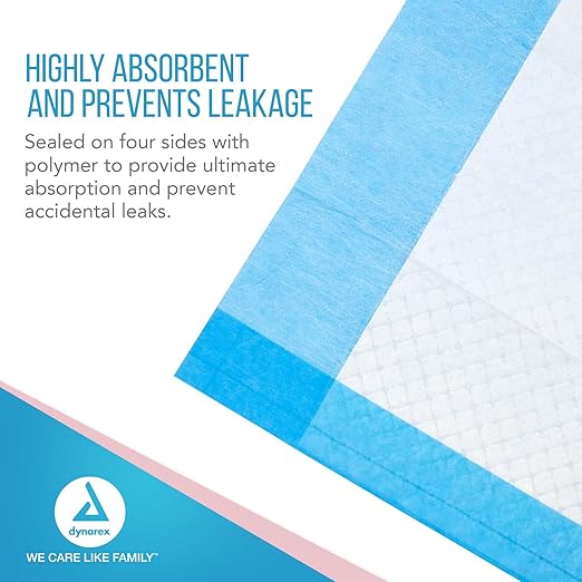 Disposable Underpad Dynarex 30 X 36 Inch Fluff / Polymer Heavy Absorbency, Packaging Type- Case