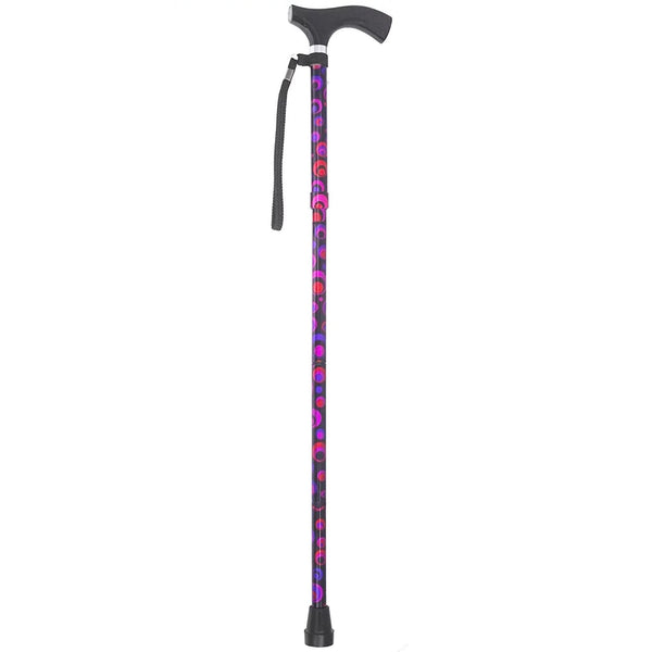 Folding Cane Switch Sticks® Aluminum 32 to 37 Inch Height Circle Print Circle · Pack: EA