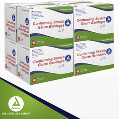 Conforming Bandage Dynarex 3 Inch X 4-1/10 Yard 1-Ply NonSterile 12 per Pack, Packaging Type- Case
