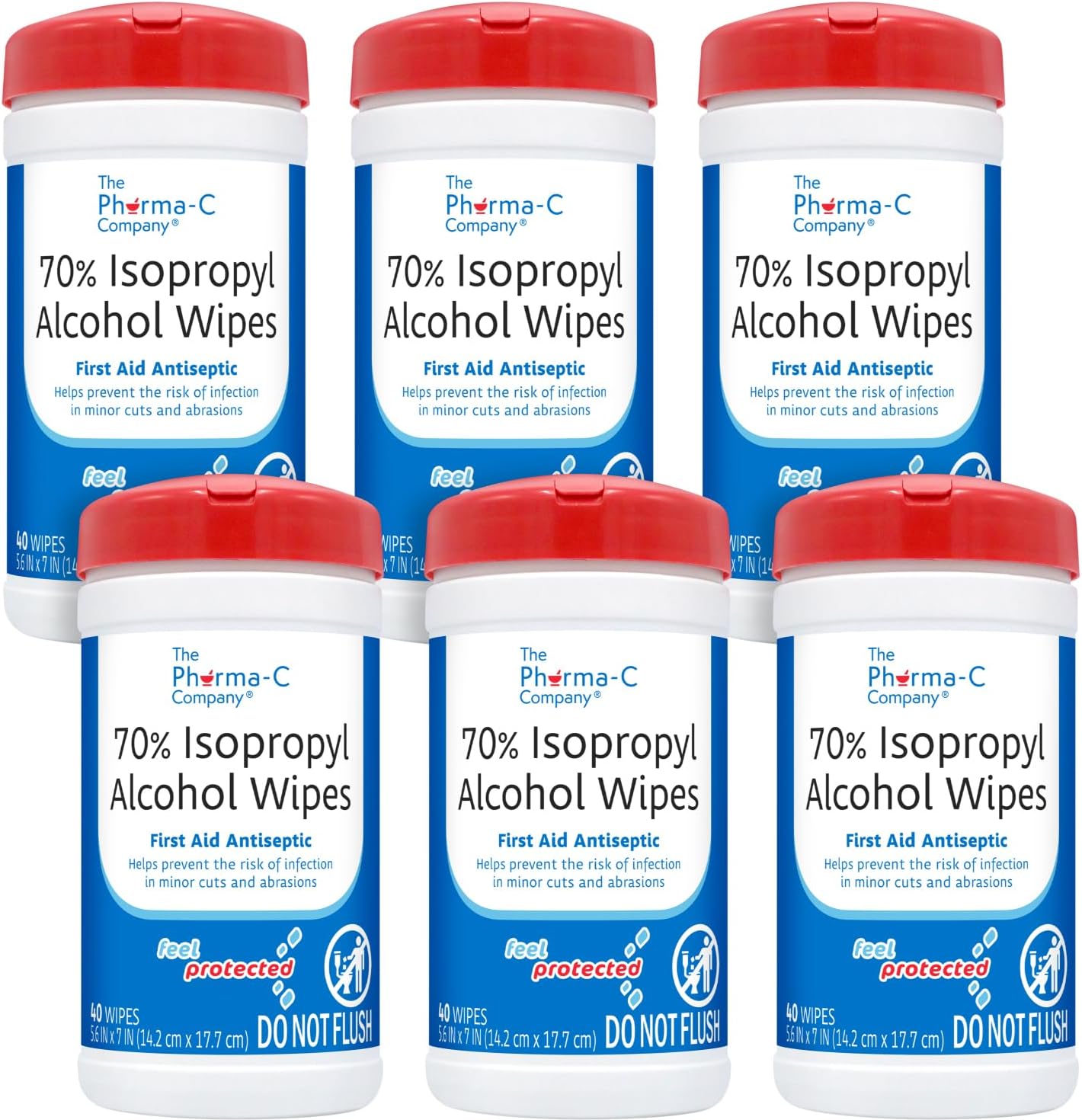 Antiseptic Skin Wipe Pharma-C-Wipes Towelette Canister, Packaging Type- Case