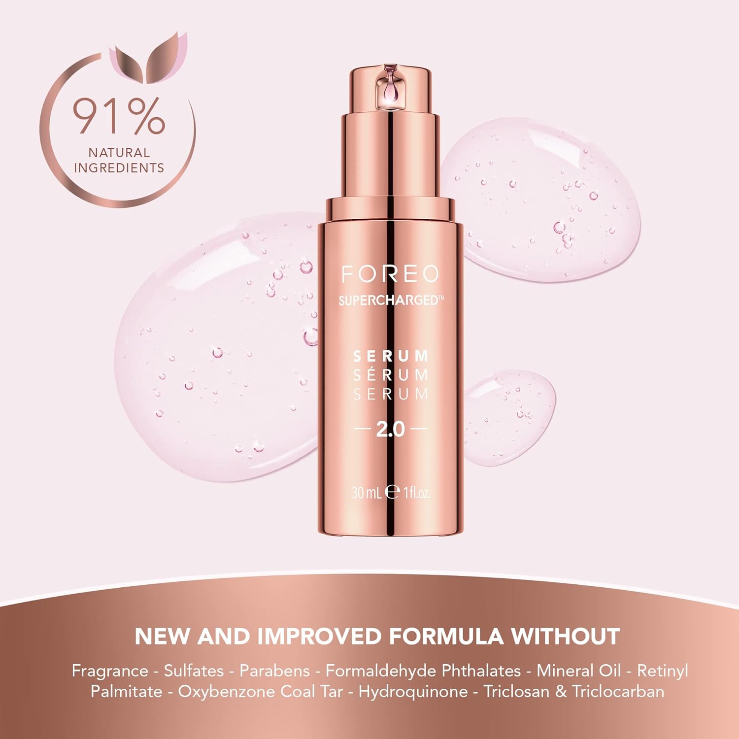 Facial Moisturizer SUPERCHARGED Serum 2.0 1 oz. Pump Bottle Scented Serum