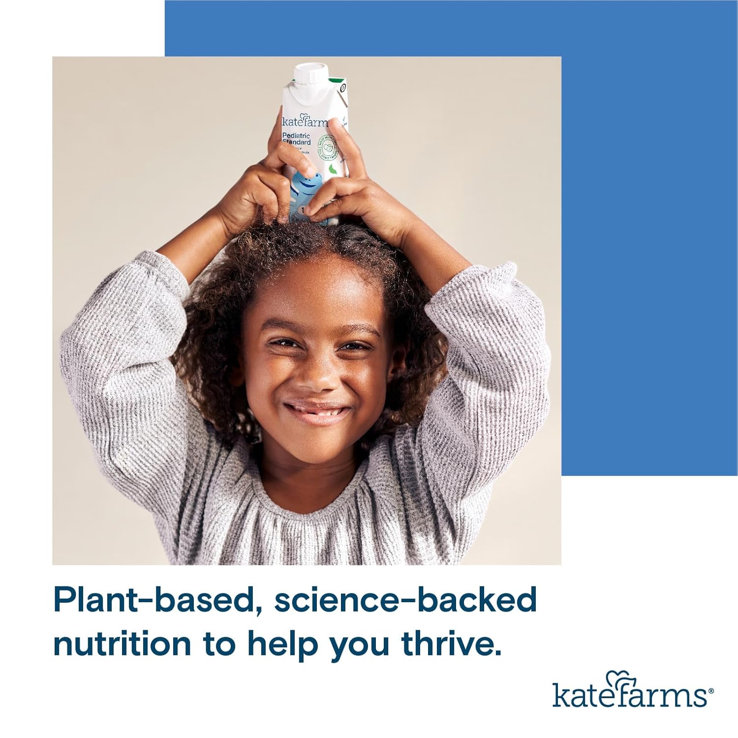 Pediatric Oral Supplement Kate Farms Pediatric Standard 1.2 Vanilla Flavor 8.45 oz. Carton Liquid Organic Pea Protein,Packaging Type- Each