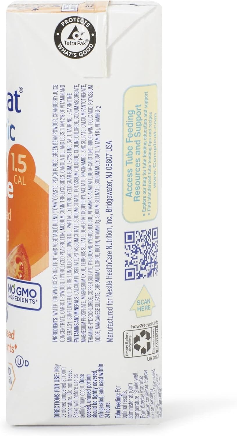 Oral Supplement Compleat Peptide 1.5 Fruit / Vegetable Medley Flavor 8.45 oz. Reclosable Carton Liquid