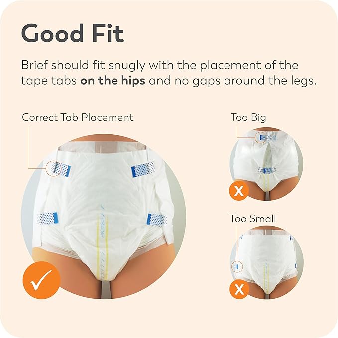 Unisex Adult Incontinence Brief Tranquility Slimline X-Large Disposable Heavy Absorbency,Packaging Type- Each