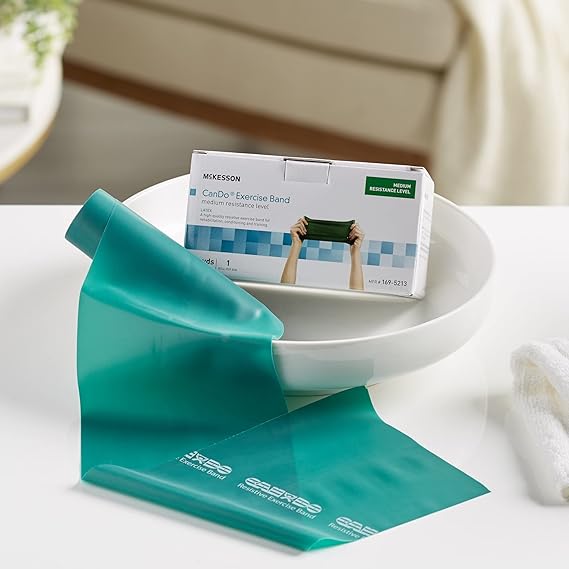 Exercise Resistance Band CanDo Green 5 Inch X 6 Yard Medium Resistance,  Packaging Type- Each