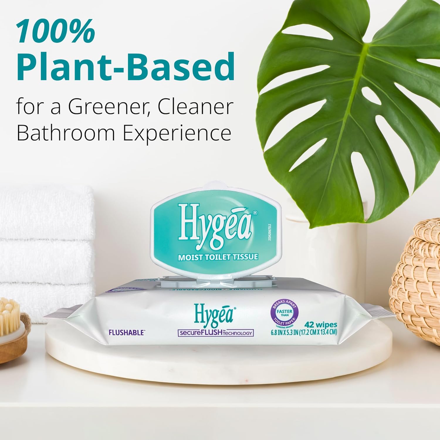Flushable Personal Wipe Hygea® Soft Pack Scented 42 Count