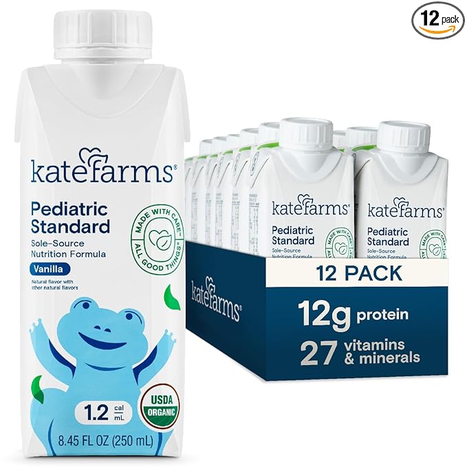 Pediatric Oral Supplement Kate Farms Pediatric Standard 1.2 Vanilla Flavor 8.45 oz. Carton Liquid Organic Pea Protein,Packaging Type- Each