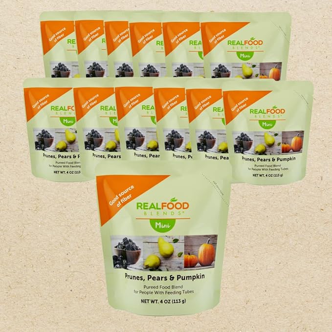 Tube Feeding Formula Real Food Blends Mini Prunes / Pears / Pumpkin Flavor Liquid 4 oz. Pouch