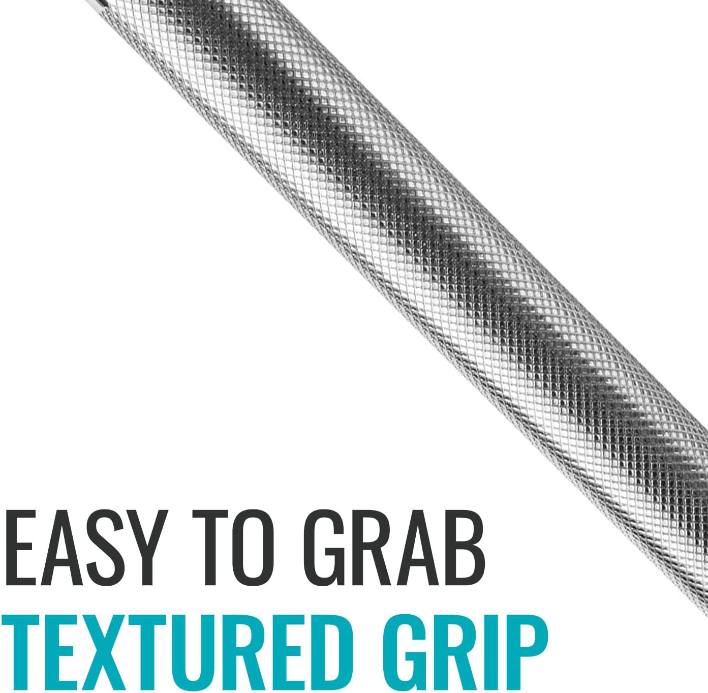 Bathtub Grab Bar DMI Silver Knurled Steel