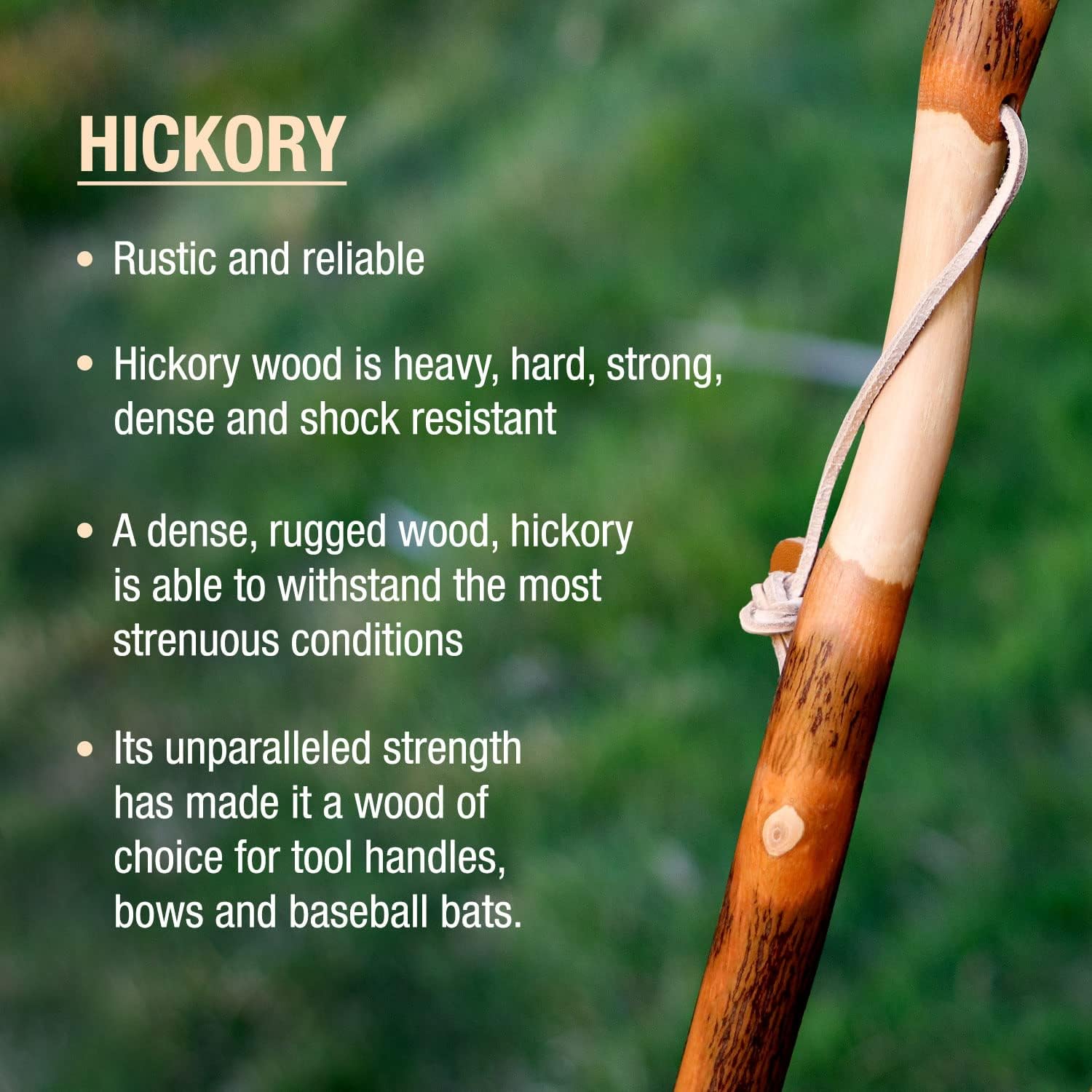 Walking Stick Brazos Twisted Wood 55 Inch Height Hickory