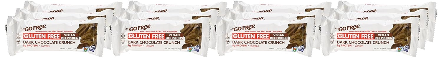 Nugo Nutrition Bar - Gluten Free Dark Chocolate Crunch - Case Of 12 - 45 Grams