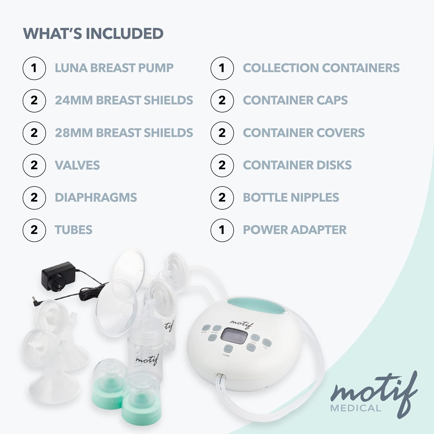 double electric breast pump kit luna