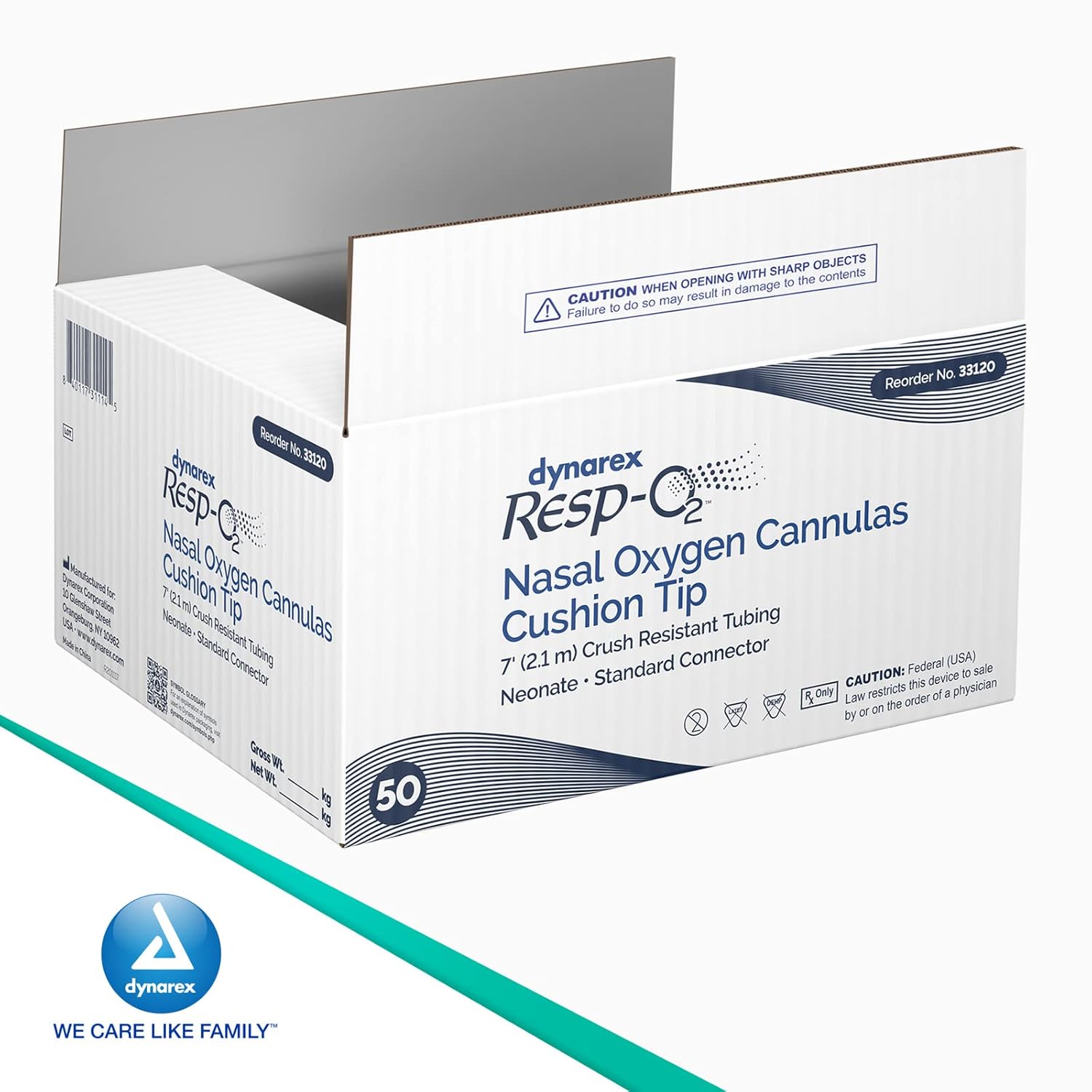 Dynarex Nasal Oxygen Cannulas - Cushion Tip