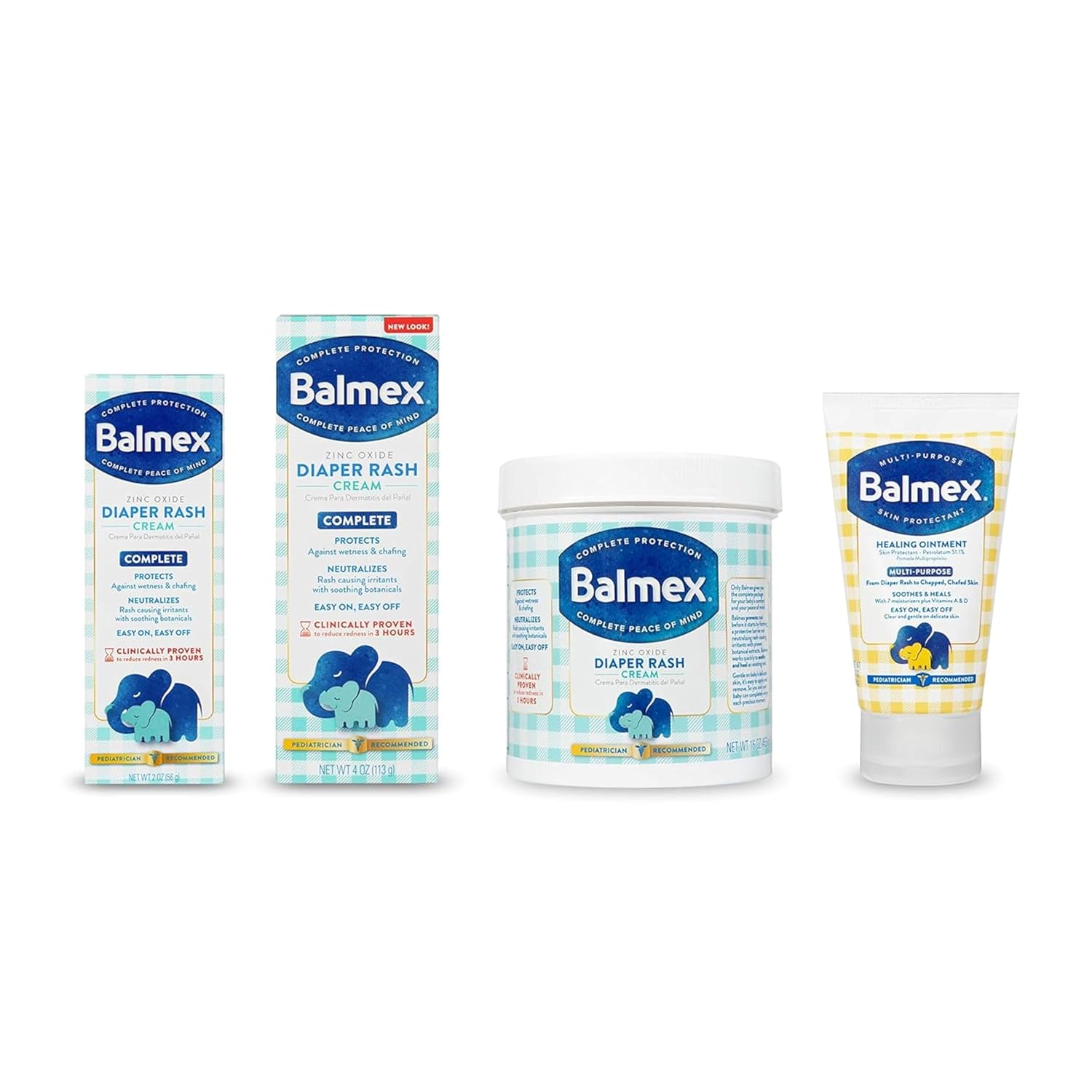 Diaper Rash Treatment Balmex 16 oz. Jar Balsam Scent Ointment,Packaging Type- Each