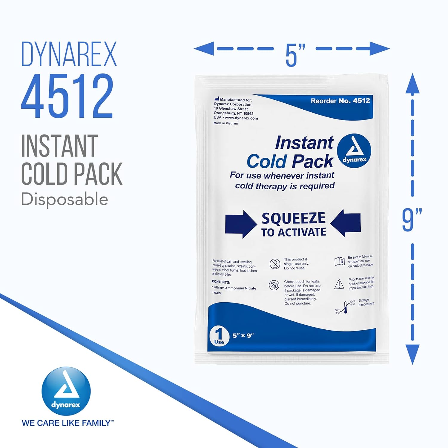 Instant Cold Packs - Each 5 X9