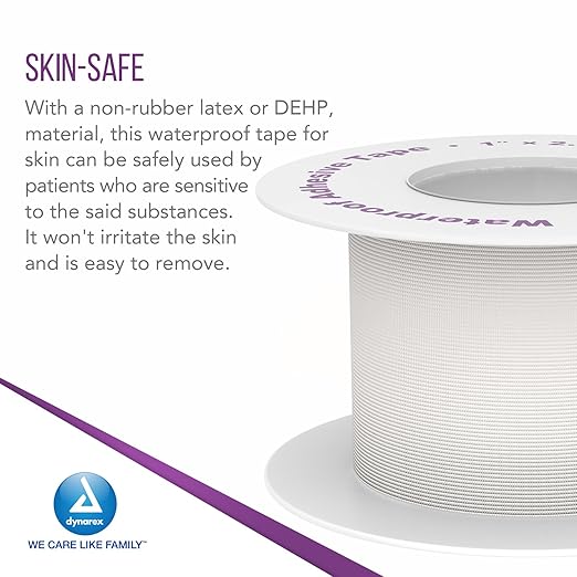Dynarex DynaSafety Waterproof Adhesive Tape (Plastic Spool)