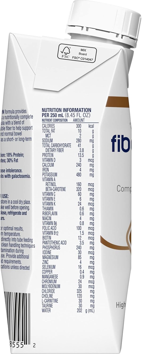 Tube Feeding Formula Fibersource HN Unflavored Liquid 250 mL Carton,Packaging Type- Each