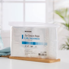 Reclosable Bag McKesson 6 X 9 Inch Polyethylene Clear Zipper Closure, Packaging Type- Case