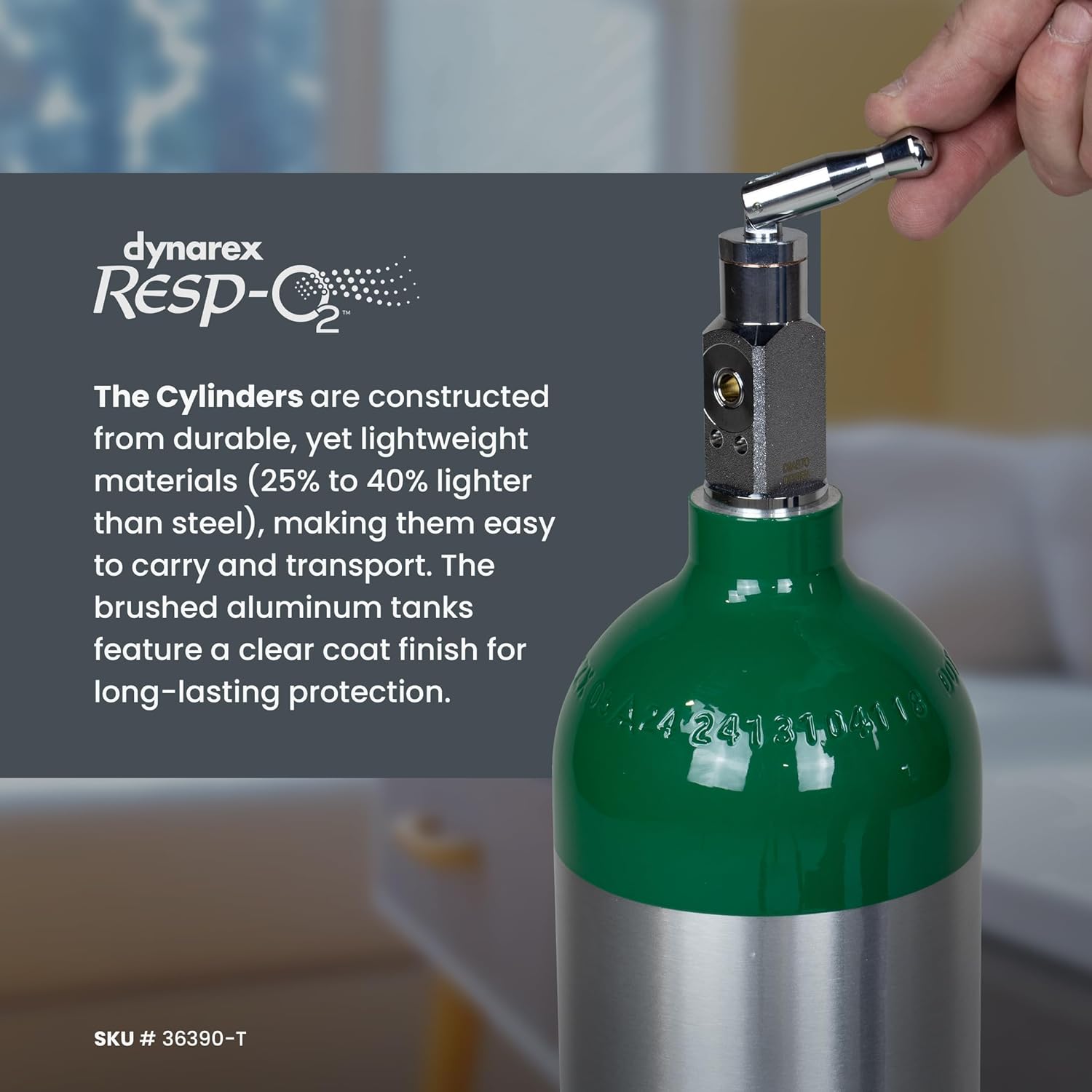Dynarex M24 - Oxygen E-Cylinder (post valve)