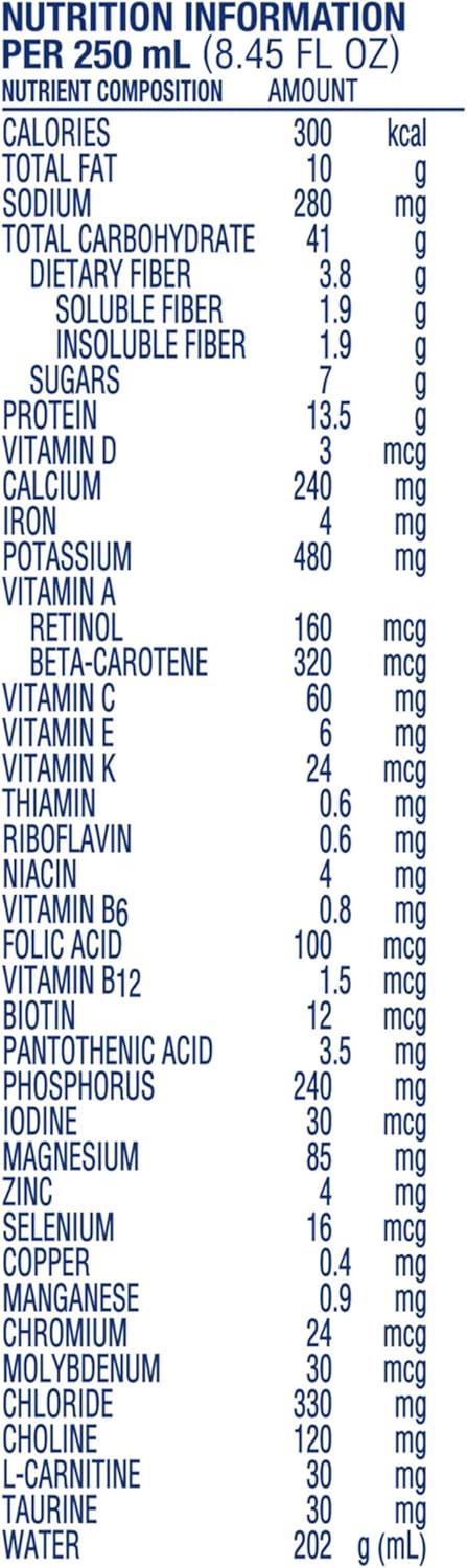 Tube Feeding Formula Fibersource HN Unflavored Liquid 250 mL Carton,Packaging Type- Each