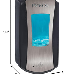 Soap Dispenser PROVON LTX-12 Brushed Chrome / Black Plastic Touch Free 1200 mL Wall Mount