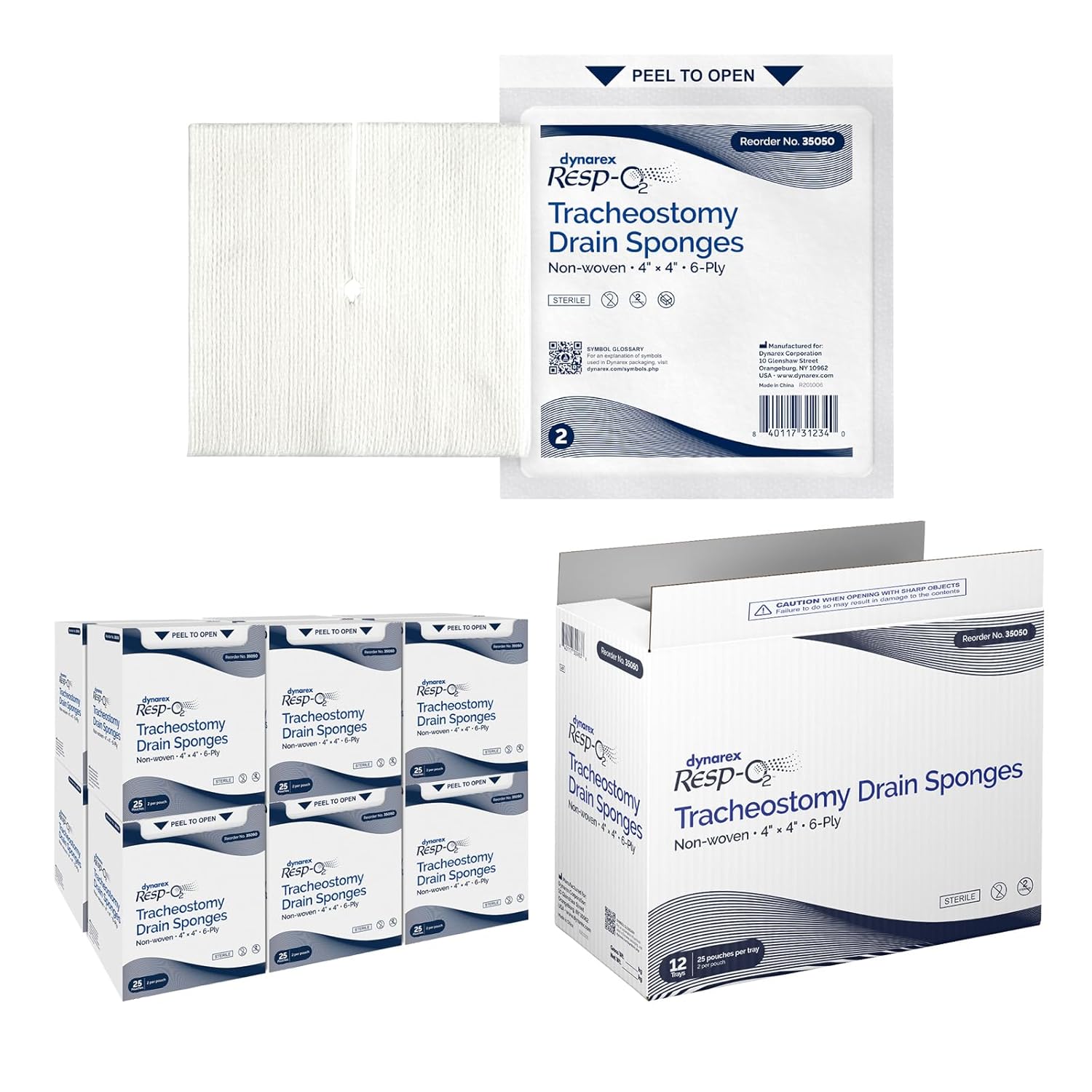 Dynarex Tracheostomy Sponges