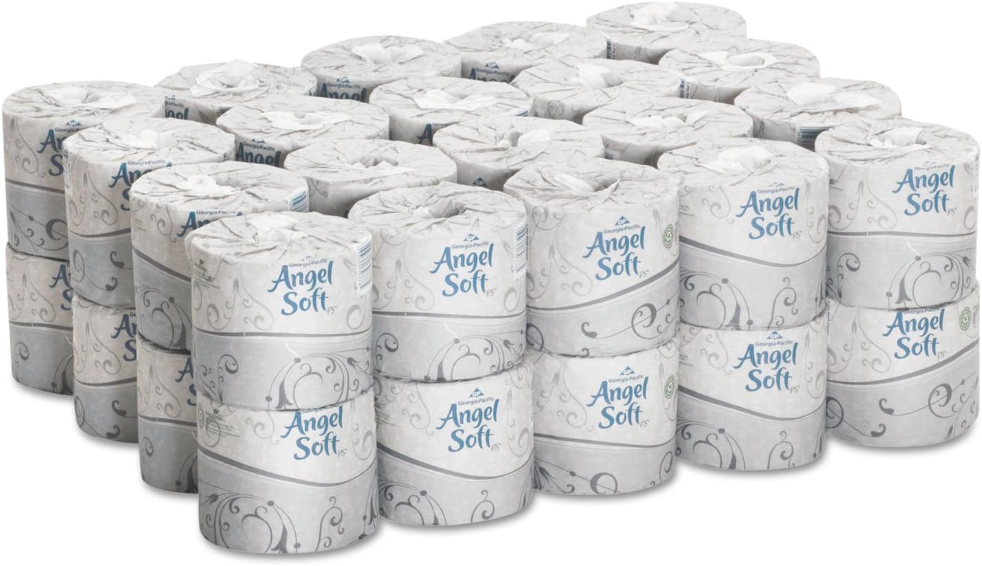 Toilet Tissue Angel Soft Ultra Professional Series White 2-Ply Standard Size Cored Roll 450 Sheets 4 X 4-1/20 Inch, Packaging Type- Case