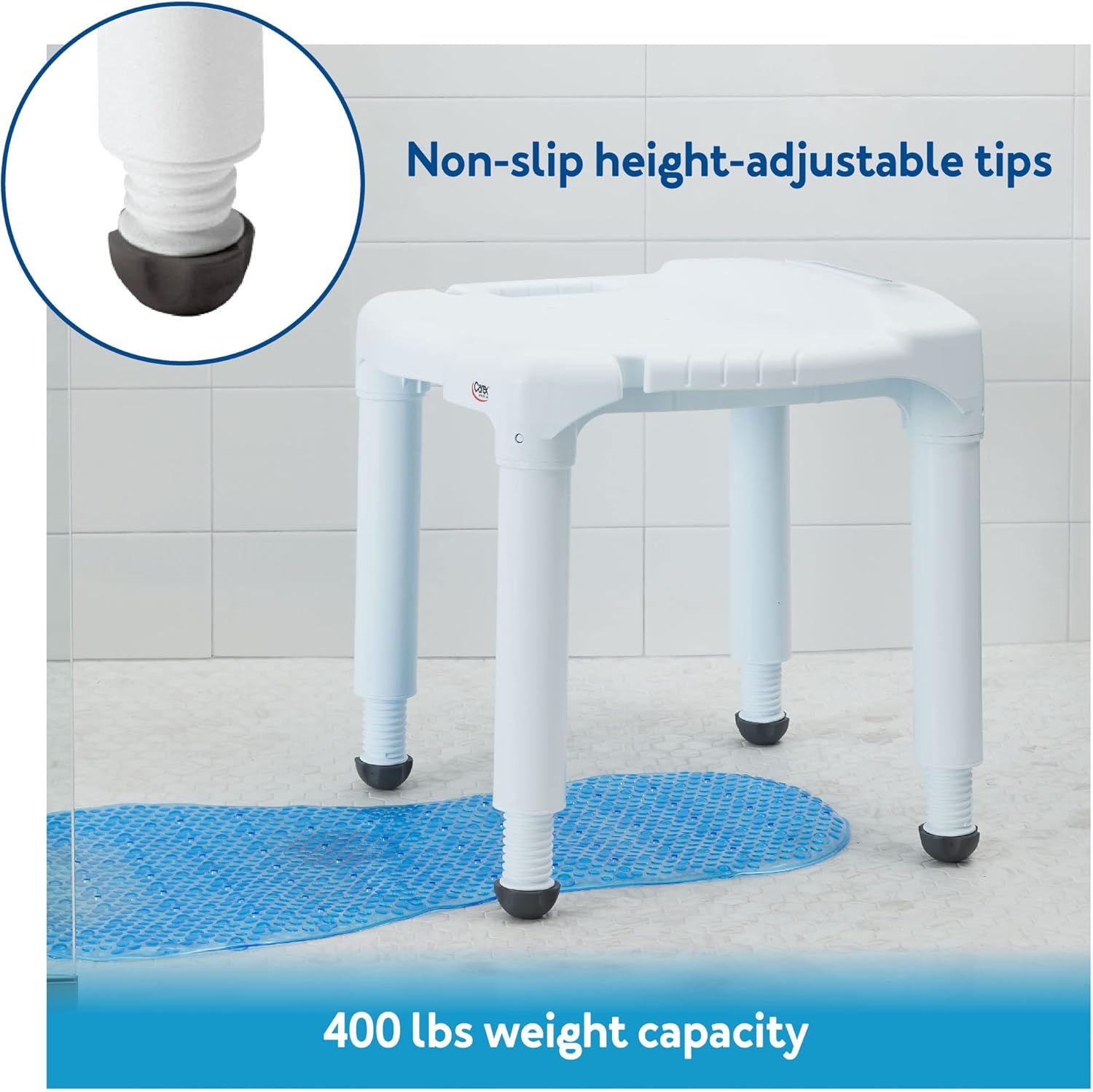 Bath Bench Composite W/o Back Knock-down - Retail - Carex
