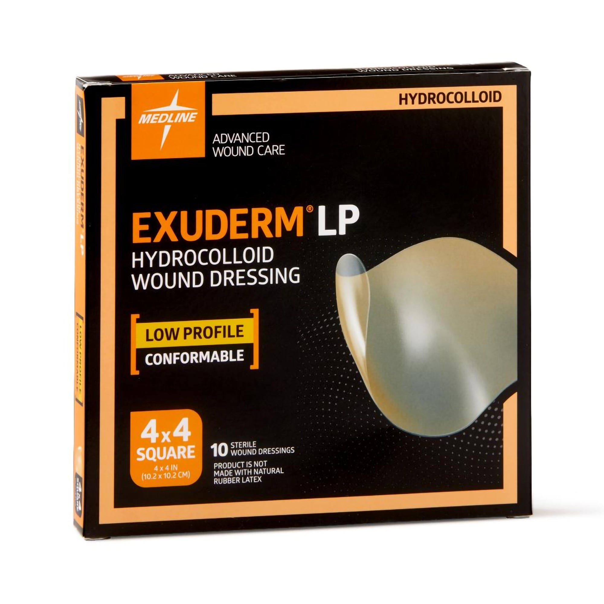 Hydrocolloid Dressing Exuderm LP Film Backing 4 X 4 Inch Square Hydrocolloid,Packaging Type- Each