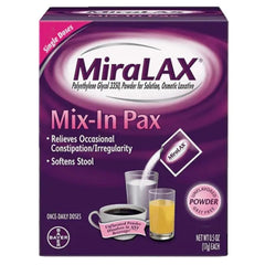 Laxative MiraLAX Powder 24 per Box 17 Gram Strength Polyethylene Glycol 3350, Packaging Type- Box